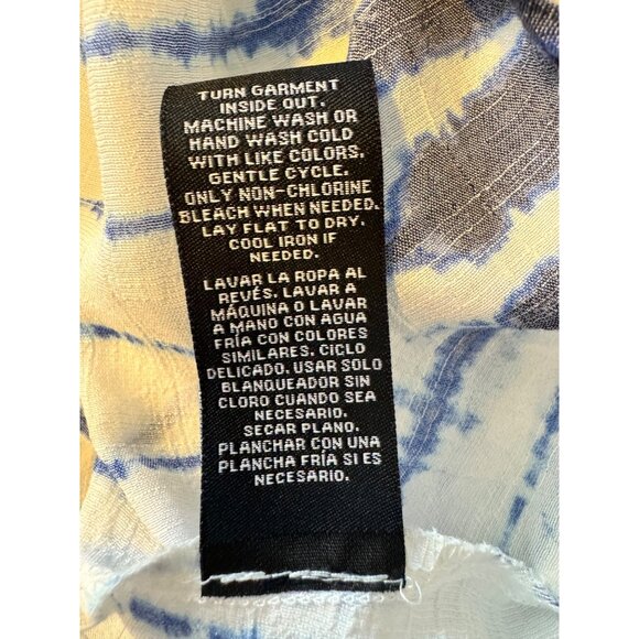 Zac & Rachel Button Up Size XL Water Color Pocket Roll Tab Sleeve NWT $48 Blouse - Picture 6 of 7